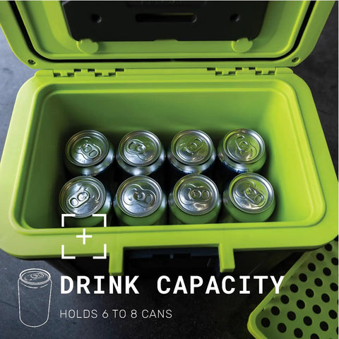 8 Quart Personal Lunch Box Cooler That Keeps Drinks Ice Cold All Day With Removable Ice Pack, Inner Tray And Dry Lid Storage