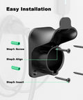 Easy installation guide for Slick Wall Mount EV Charger Holder For J1772 Plugs And Connectors with screws and components.