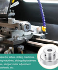 Pro Grade Aluminum Handwheel For Milling Machine And Lathe 40mm Outer Diameter 10mm Bore 25mm Height Includes Wrench And Two Screws Durable Silver Tone Tooling Upgrade Kit mounted on lathe machine