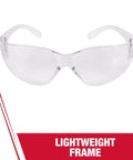 Crystal Clear Wraparound Safety Glasses With Scratch-Resistant Lenses, Ultra Lightweight Under 1 Ounce, Distortion-Free Optics