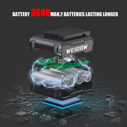 Close-up image of the battery component for the Self Leveling Laser Level With Tripod, 4x360 Green Line Laser, 4D Leveler Tool.