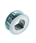 Heavy Duty Cog Belt Pulley Built Tough With 14 Tooth And 3/8 Pitch Specs, metallic construction, 1 inch inner diameter.