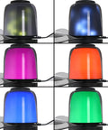 Close-up of 48 Inch Smart Ceiling Fans with Lights and Remote/ App, 2.1 Speaker System showing colorful light options.