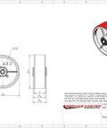 Top Tier Heavy Duty 6 Inch Red Caster Wheel Built Tough With Polyurethane On Cast Iron Body and Smooth Roller Bearings Fitted With A Half Inch Bore.