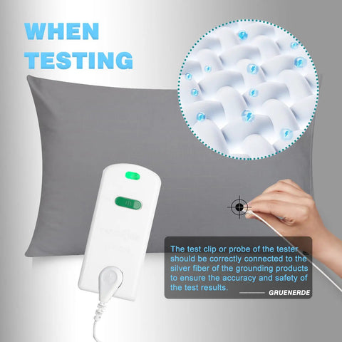 Grounding Continuity Tester Kit with 15 Foot Grounding Cord No Battery Needed Easy DIY Ready Home Test shown on pillowcase