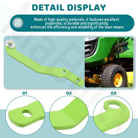 Deck Towing Arm Rear Lift Linkage Bracket Replacement Part For Lawn And Garden Tractors LX255 LX266 LX277 LX279 LX280 LX288 LX289 GT225 GT235 GT235E GT245 GX255 M153358 M138849 with two mounting holes