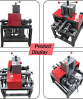 Yokoma Electric Tube Pipe Bender Machine With 15 Round And 9 Square Dies 2.2KW 3HP Motor showcased from multiple angles on a sturdy frame.