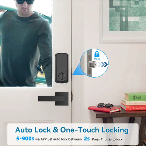 Slick Smart Home Upgrade Hella Secure Fingerprint Keyless Entry Deadbolt With Bluetooth App Control Auto Lock Anti Peep Code Usb C Emergency Backup Top Shelf Door Hardware For Lazy Nights And Busy Days