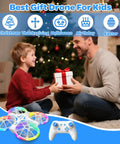 Totally Kid Friendly Drone For Beginners With LED Lights And Dual Batteries, blue quadcopter gift for boys with remote control