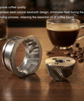 Conical Stainless Steel Grinder Burr Set For Plus Coffee Machine Replacement Burrs For Your Coffee Grinder Pro Grade No Fuss Install Precision Fit Parts For Home Barista, 48mm stainless burrs on wooden table