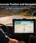 Rugged 10.1 Inch Tablet PC With Windows 11 Pro And Intel N100 Processor featuring GPS navigation while driving.