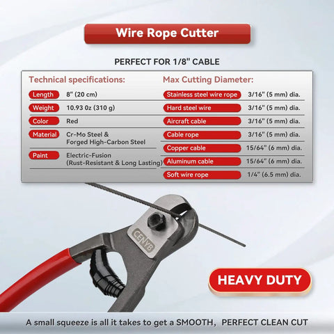 Heavy Duty Pro Grade Wire Rope Crimping Tool And Cutter Kit With 150 Aluminum Sleeve Sets In Three Sizes M1.2 M1.5 M2.0
