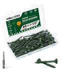 Deck Screws For Outdoor Wood Fence And Decking, Built To Last, Rust Resistant Epoxy Coated with T25 Torx Bit, trial pack.