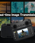 Foldable Quadcopter With LCD Screen Remote Control And Camera Brushless Motors Real Time Transmission WiFi Drone controller close-up