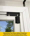 Glass Sliding Door Lock Black Foot Lock For Patio And Sliding Doors Extra Security For Home And Travel Child Safety Lock