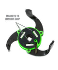 Beefy 3 Jaw Magnetic Oil Filter Wrench for Tight Spaces shown with three curved jaws and magnetic base for better grip.
