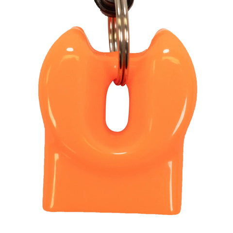 Bright orange diving mouthpiece cover with clip for regulator, silicone shield to protect mouthpiece, hygienic cap for dive gear.