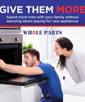 Person fixing dryer door with help, related to Dryer Door Catch Replacement DC97-18057A DC97-18057C For Samsung Dryers.