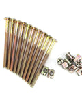 Heavy Duty Furniture Bolts And Barrel Nuts Set M6 Hex Dowel Bolts With Cross Dowel Nuts 100Mm Zinc Plated Steel fasteners arrangement.