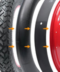 2 Pack 20x4 Inch PVC Rim Strips For Fat Tire Bikes Rim Tape Liners Durable Inner Tube Protection For E Bikes