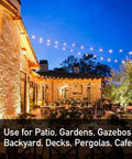 102Ft Outdoor String Lights With 35 Dimmable S14 LED Bulbs Waterproof Shatterproof Patio Lighting For Garden Backyard Porch Cafe Deck And Wedding