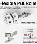 Heavy Duty Bifold Closet Door Hardware Kit Fits 48 To 96 Inch Tracks Folding Door Set for smooth operation with flexible rollers.