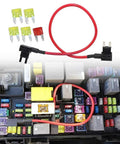 TIPM Repair And Fuel Pump Relay Bypass Cable Plug And Play Kit with fuses in a car fuse box