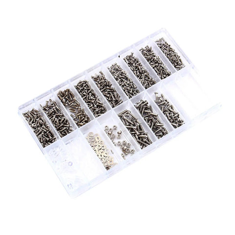 Eyewear Repair Kit For Glasses And Sunglasses With Stainless Steel Screws And All In One Tools in clear plastic case