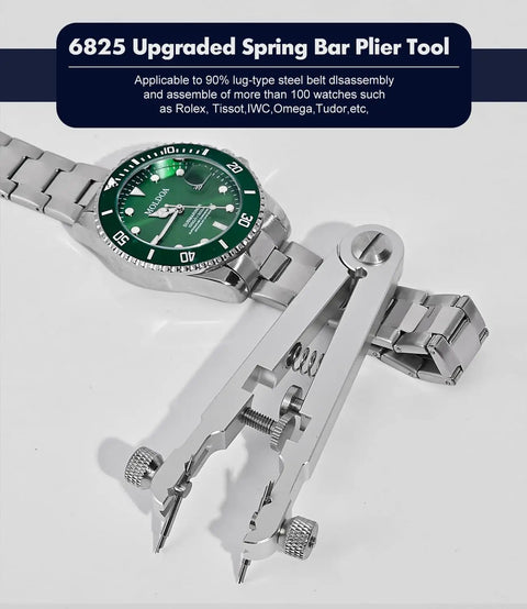 Spring Bar Plier Tool Kit For Watch Bands And Straps Removal And Repair With Durable Eight Alloy Steel Pins And Precision Tweezers Pro Grade Repair Set Silver
