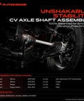Close-up of CV Axle Shaft Assembly Front Right Passenger Side Direct Fit For Nissan models with vehicle specs listed.