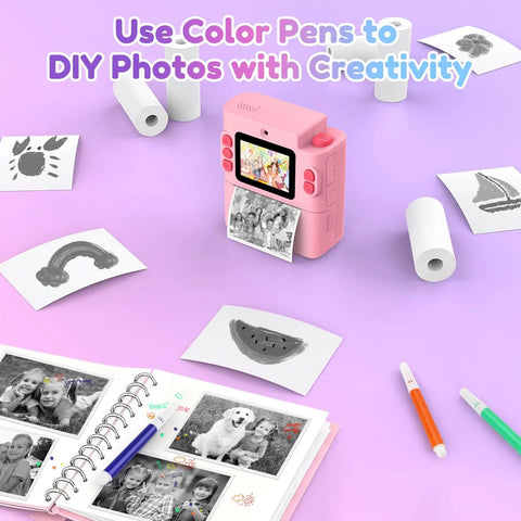 Kid Tested Instant Camera Paper Roll Refill Pack 10 Thermal Paper Rolls Fade Proof 3 Micron Nano Sealed Coated Paper For Ultra HD Photos Long Lasting Color Great For Kid Albums Scrapbooks And Party Fun Easy Printouts, kid camera and DIY prints