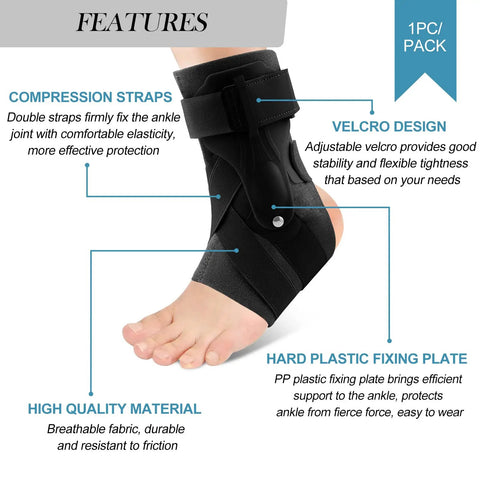 Ankle Support Brace For Sprains And Recovery For Men And Women Breathable Neoprene Ankle Wrap With Compression Straps XL Size