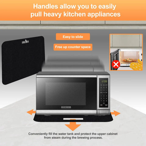Microwave on Two Pack Heat Resistant Air Fryer Mat Set 15 By 18 Inches Each With 2 In 1 Sliding Caddy, countertop protection