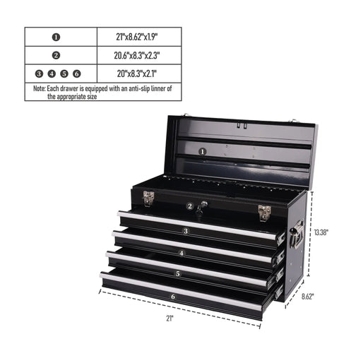 Rock Solid 21 Inch Freestanding Storage Cabinet featuring smooth ball bearing slides and locking drawers in glossy black.