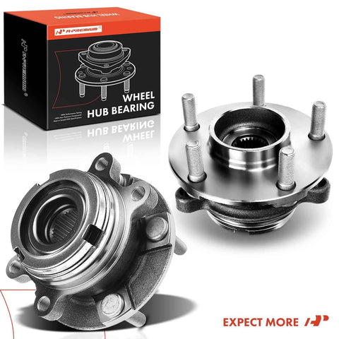 Beefy Front Wheel Bearing And Hub Assembly Set For Nissan Altima 2007 2008 2009 2010 2011 2012 With 2.5L Engine And 29 Splines 5 Lug Direct Fit Replacement