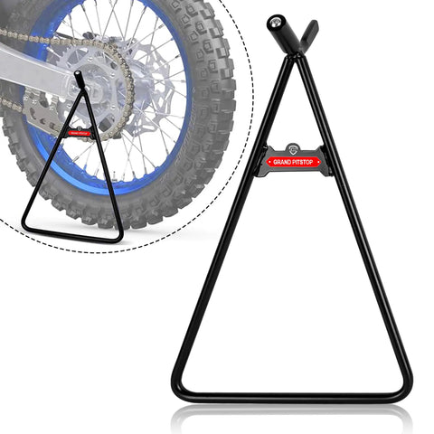 Beefy Heavy Duty Triangle Motorcycle Stand Universal Kickstand For 80 To 500cc Dirt Bikes Supermoto Motocross Enduro Dual Sport Durable Steel Construction Black