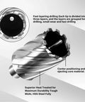 SALI annular cutter, 1-1/2 in diameter, Weldon 3/4 in shank with 2 flats, 2 in cutting depth, HSS fully ground