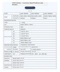 Y200 Series common specifications table for Six-Axis Force Sensor Arm, featuring models and accuracy details.