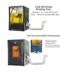 3D Printer Enclosure With Ventilation Kit And LED Lighting For FDM DLP SLA LCD Printers 540mm By 640mm By 750mm showing LCD printer test setup