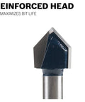 Bosch GT300 1/4in carbide-tipped glass cutter bit, blue head on metal shank