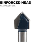 Bosch GT400 glass-and-tile bit, 5/16 in, front view with metal shank and pyramid-shaped head