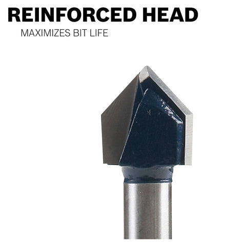 Bosch GT400 glass-and-tile bit, 5/16 in, front view with metal shank and pyramid-shaped head