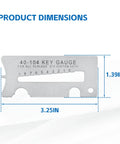 40-104 Key Pin Gauge For Rekeying Locks Kit with dimensions 3.25x1.39 inches, silver metal design