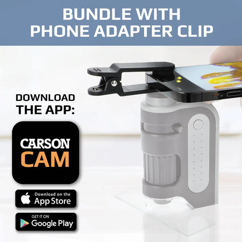 LED Lighted Pocket Microscope With 60x To 120x Magnification For On The Go Science Portable Lab Grade Clarity Durable Mini Microscope For Students And Curious Minds Perfect Tool For Exploring Tiny Details Anywhere, phone adapter clip