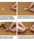Step-by-step guide using Indoor Low Voltage Butt Splice Connectors Kit 1000 Pcs Dry Bean-Style Terminals for AWG 22-26