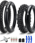 Honda Dirt Bike Tire And Inner Tube Set Front 2.50-14 Rear 3.00-12 with installation kit and valves