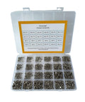 Comprehensive 1512 Piece Laptop Screw Kit With 24 Size Variants for notebook and motherboard repairs in organizer.