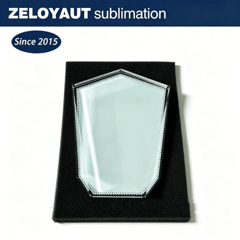 Crystal Glass Trophy and Frame for Sublimation Prints, Heat Press Ready, Varied Sizes 80mm to 240mm, Flat Surface Award Plaque