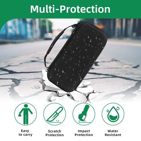 Heavy Duty Hard Shell Case Built Tough For TS004 And TS004 Pro Thermal Imager showcasing water-resistant features on a cracked surface.