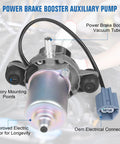 Front view of brake vacuum pump assembly for power brake booster; blue OEM electrical connector visible.